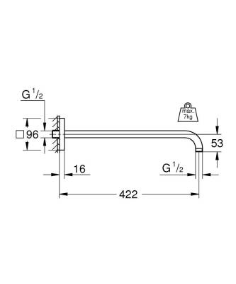 Grohe Rainshower Duş Kolu 422 Mm - 26145000 - 2