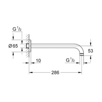 Grohe Rainshower Duş Başlığı Kolu 286 Mm - 28576000 - 2