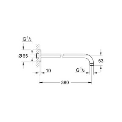 Grohe Rainshower Duş Başlığı Kolu 380 Mm - 28361000 - 2