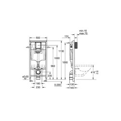 Grohe Rapid Sl Gömme Rezervuar, 1.13 M Montaj Yüksekliği - 38528001 - 2