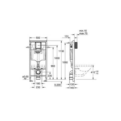 Grohe Rapid Sl Gömme Rezervuar, 1.13 M Montaj Yüksekliği - 38528001 - 2