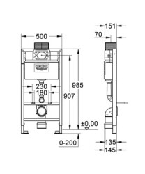 Grohe Rapid Sl Gömme Rezervuar, 1.00 M Montaj Yüksekliği - 38525001 - 2