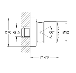 Grohe Relexa Yan Duş Krom - 2819800B - 2