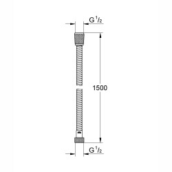 Grohe Relexaflex Metal Uzun Ömürlü Metal Duş Hortumu 1500 28143Ks0 - 2