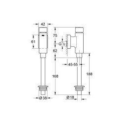 Grohe Rondo Pisuar İçin Yıkama Valfi - 37342000 - 2