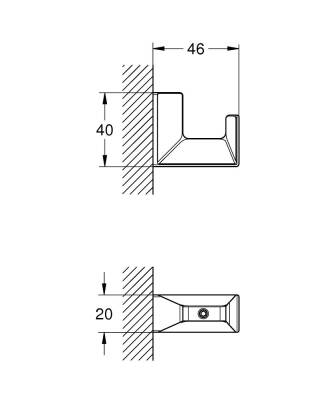 Grohe Selection Cube Havlu/Bornoz Askılığı - 40782000 - 2