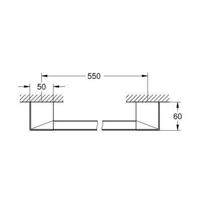 Grohe Selection Cube Tutamak/Havluluk - 40807000 - 2