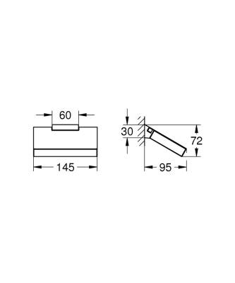 Grohe Selection Cube Tuvalet Kağıtlığı - 40781000 - 2