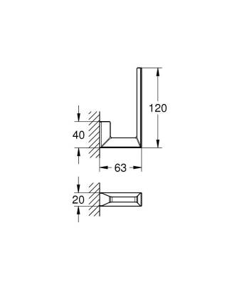 Grohe Selection Cube Yedek Tuvalet Kağıtlığı - 40784000 - 2