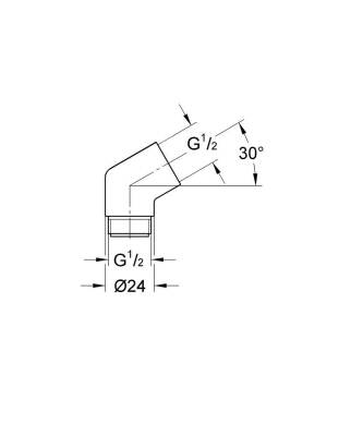 Grohe Sena El Duşu Dirsek Adaptörü - 28389000 - 2