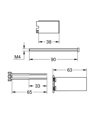 Grohe Grohe Rapido Smartbox İç Gövde Universal Uzatma Seti, 25 Mm - 14048000 - 2