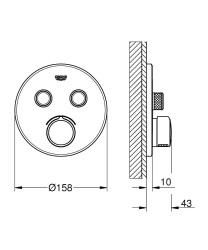 Grohe Smartcontrol Çift Valfli Akış Kontrollü Ankastre Duş Bataryası - 29145000 - 2