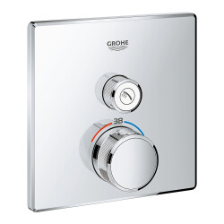 Grohe Grohtherm Smartcontrol Tek Valfli Akış Kontrollü, Ankastre Termostatik Duş Bataryası - 29123000 - 1