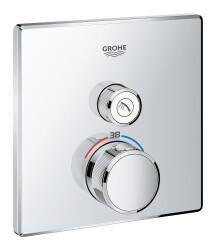 Grohe Grohtherm Smartcontrol Tek Valfli Akış Kontrollü, Ankastre Termostatik Duş Bataryası - 29123000 - 2