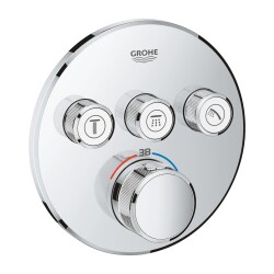 Grohe Grohtherm Smartcontrol Üç Valfli Akış Kontrollü, Ankastre Termostatik Duş Bataryası - 29121000 