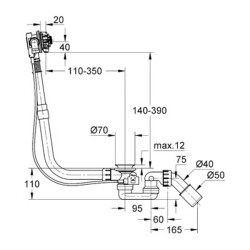 Grohe Talentofill Talentofill Küvet Tropleni - 28991000 - 2