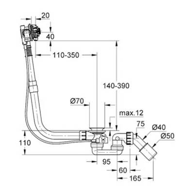 Grohe Talentofill Talentofill Küvet Tropleni - 28991000 - 2