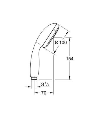 Grohe Tempesta 100 El Duşu 2 Akışlı - 2759710E - 2