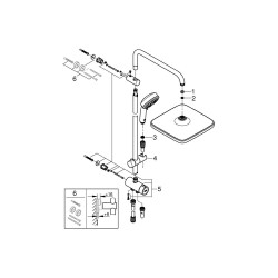 Grohe Tempesta Cosmopolitan System 250 Cube Duvar Bağlantılı, Divertörlü Duş Sistemi - 26694000 - 2