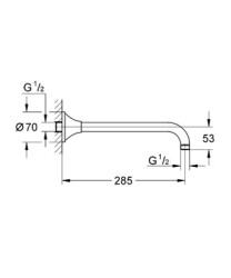 Grohe Rainshower Grandera Duş Başlığı Dirseği 285 Mm - 27986000 - 2