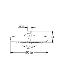 Grohe Tempesta 210 Tepe Duşu 1 Akışlı - 26410000 - 2