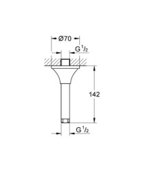 Grohe Rainshower Grandera Duş Başlığı Dirseği 142 Mm - 27978000 - 2