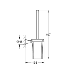 Grohe Grandera Tuvalet Fırçası Seti - 40632000 - 2