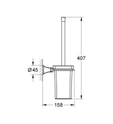 Grohe Grandera Tuvalet Fırçası Seti - 40632000 - 2