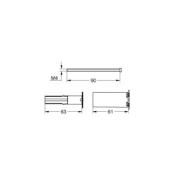 Grohe Universal Çiift Çıkışlı Termostat Uzantısı, 25 Mm - 14058000 - 2