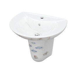 İdevit Afacan Lavabo Yarım Ayak Dahil 03550171 - 1