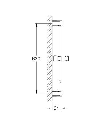 Grohe Tempesta Cosmopolitan Duş Sürgüsü, 600 Mm - 27521000 - 2