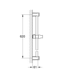 New Tempesta Rustic Duş Sürgüsü 600 mm - 27519000 - 2