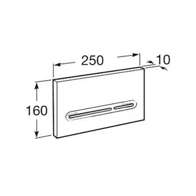 Roca Pl5.a Dual Gömme Rezervuar Kapak Krom A890199001 - 3