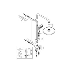 Grohe Tempesta Cosmopolitan System 250 Duvar Bağlantılı, Divertörlü Duş Sistemi - 26675000 - 2