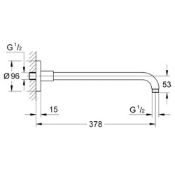 Grohe Rainshower Duş Başlığı Kolu 378 Mm - 28982000 - 2